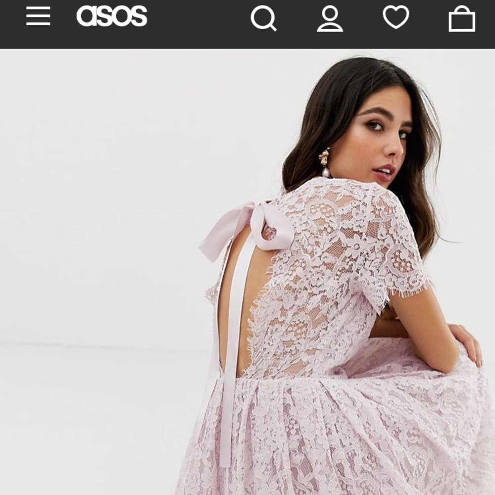 ASOS DESIGN lace midi dress